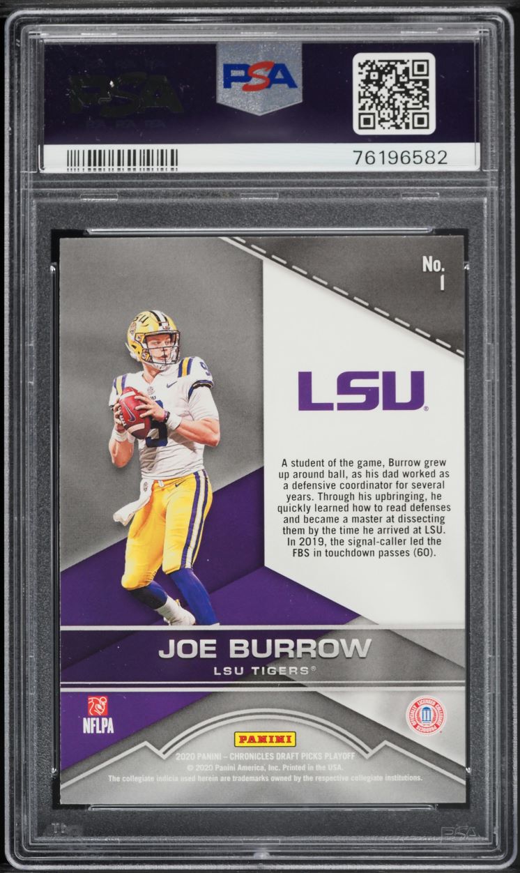 2020 Panini Chronicles Draft Playoff Joe Burrow ROOKIE #1 PSA 10 GEM MINT