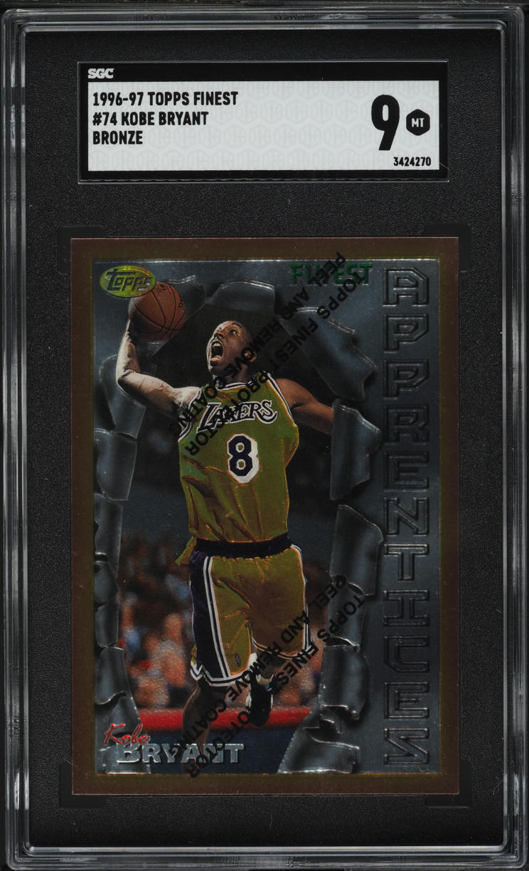 1996 Finest Bronze w/ Coating Kobe Bryant ROOKIE #74 SGC 9 MINT