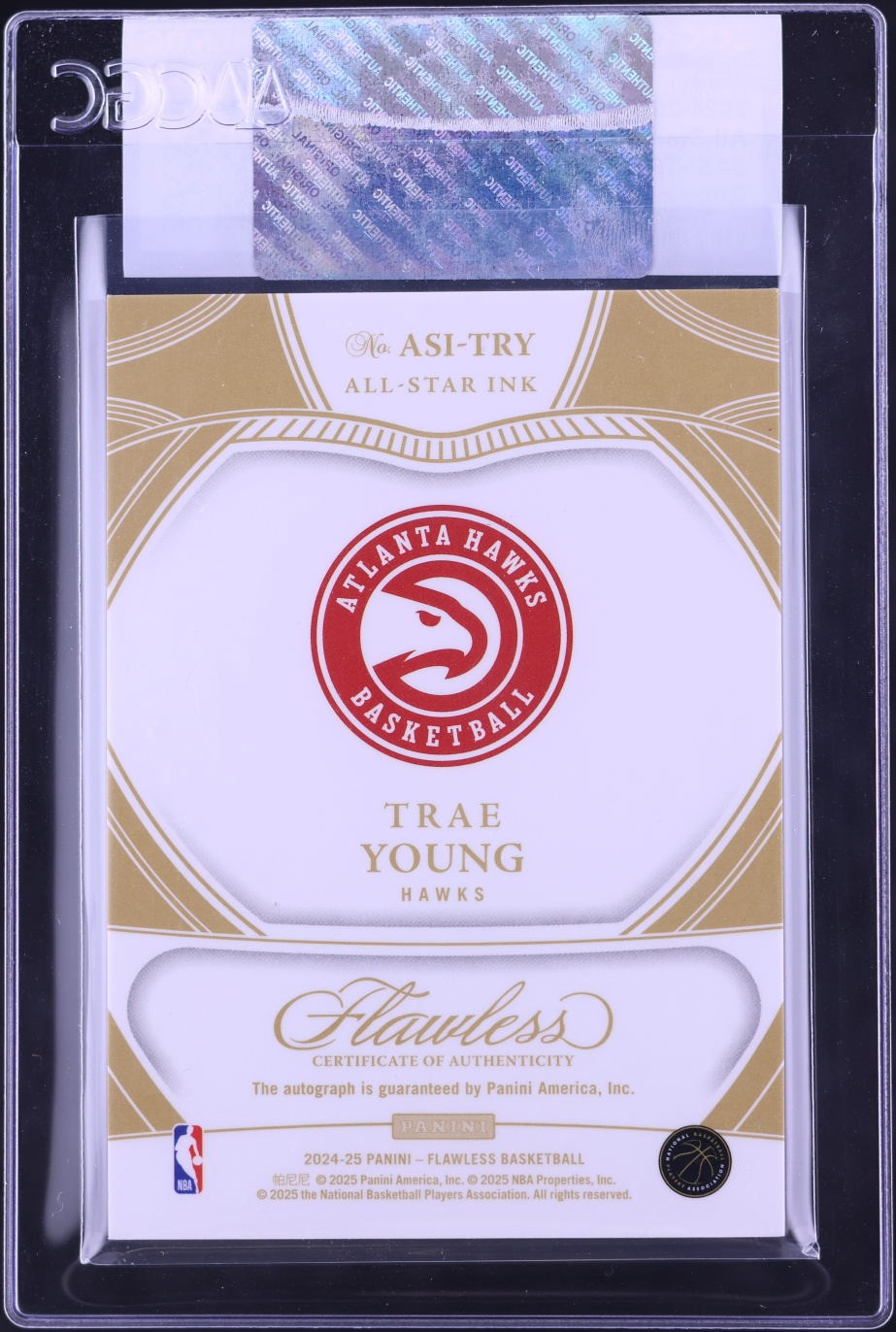 2024 Panini Flawless All-Star Ink Ruby Trae Young AUTO /15 #ASI-TRY CGC AUTH