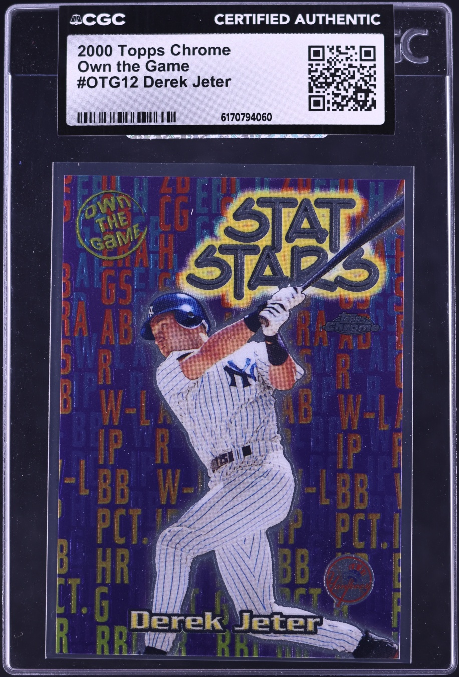 2000 Topps Chrome Own The Game Derek Jeter #OTG12 CGC AUTH