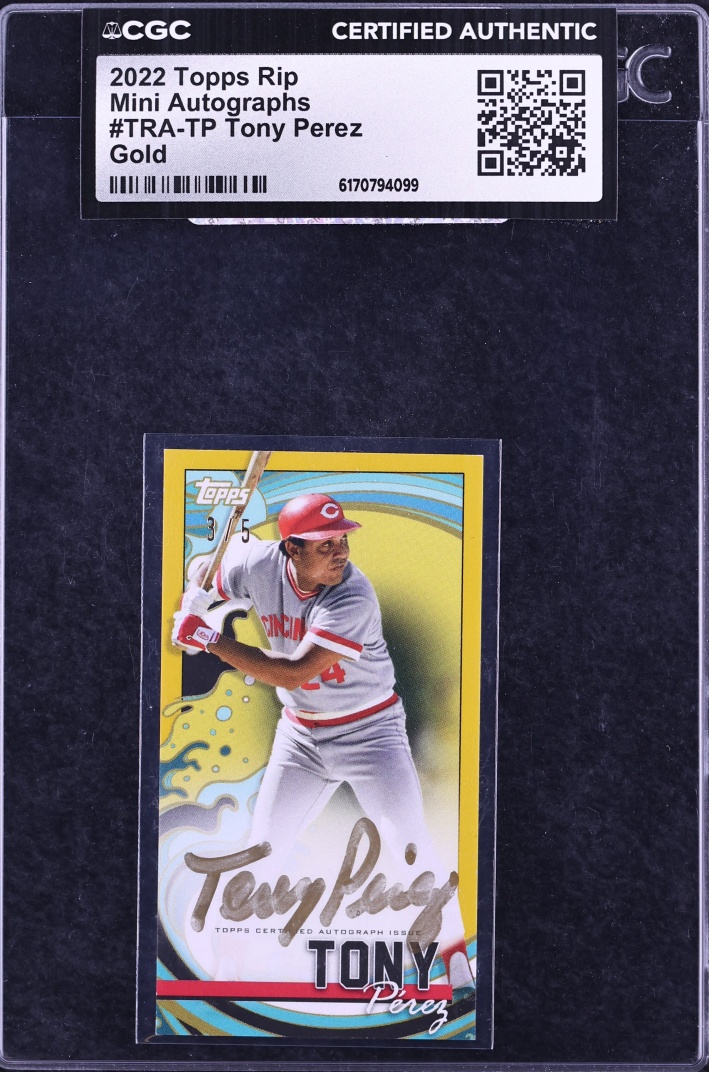 2022 Topps Rip Mini Gold Tony Perez /5 #TRA-TP CGC AUTH