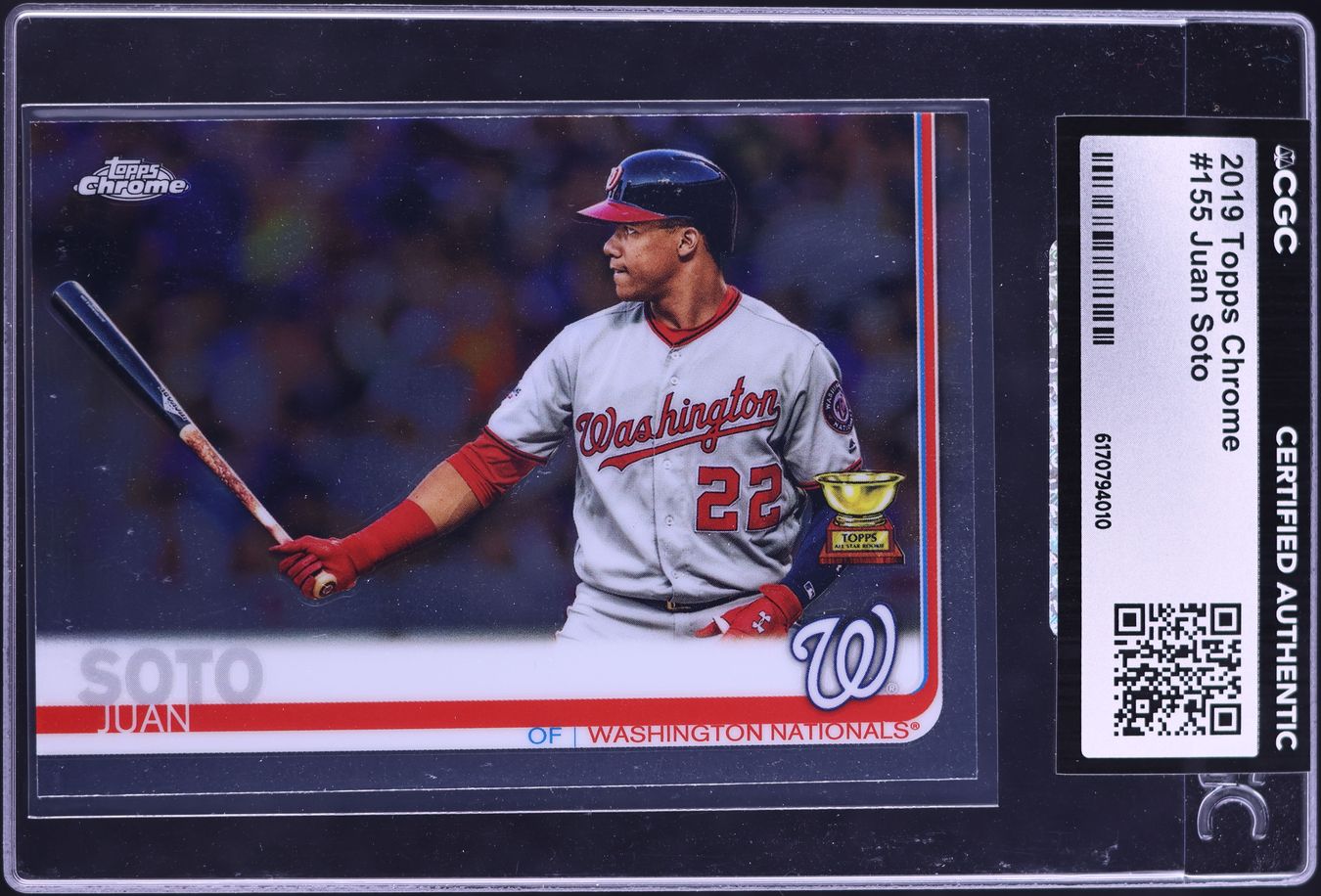 2019 Topps Chrome Juan Soto #155 CGC AUTH