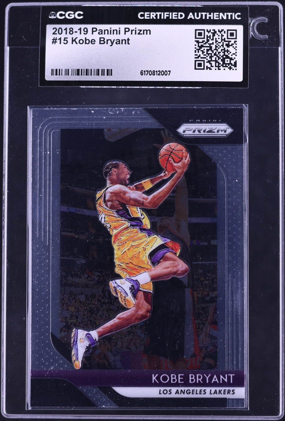 2018 Panini Prizm Kobe Bryant #15 CGC AUTH