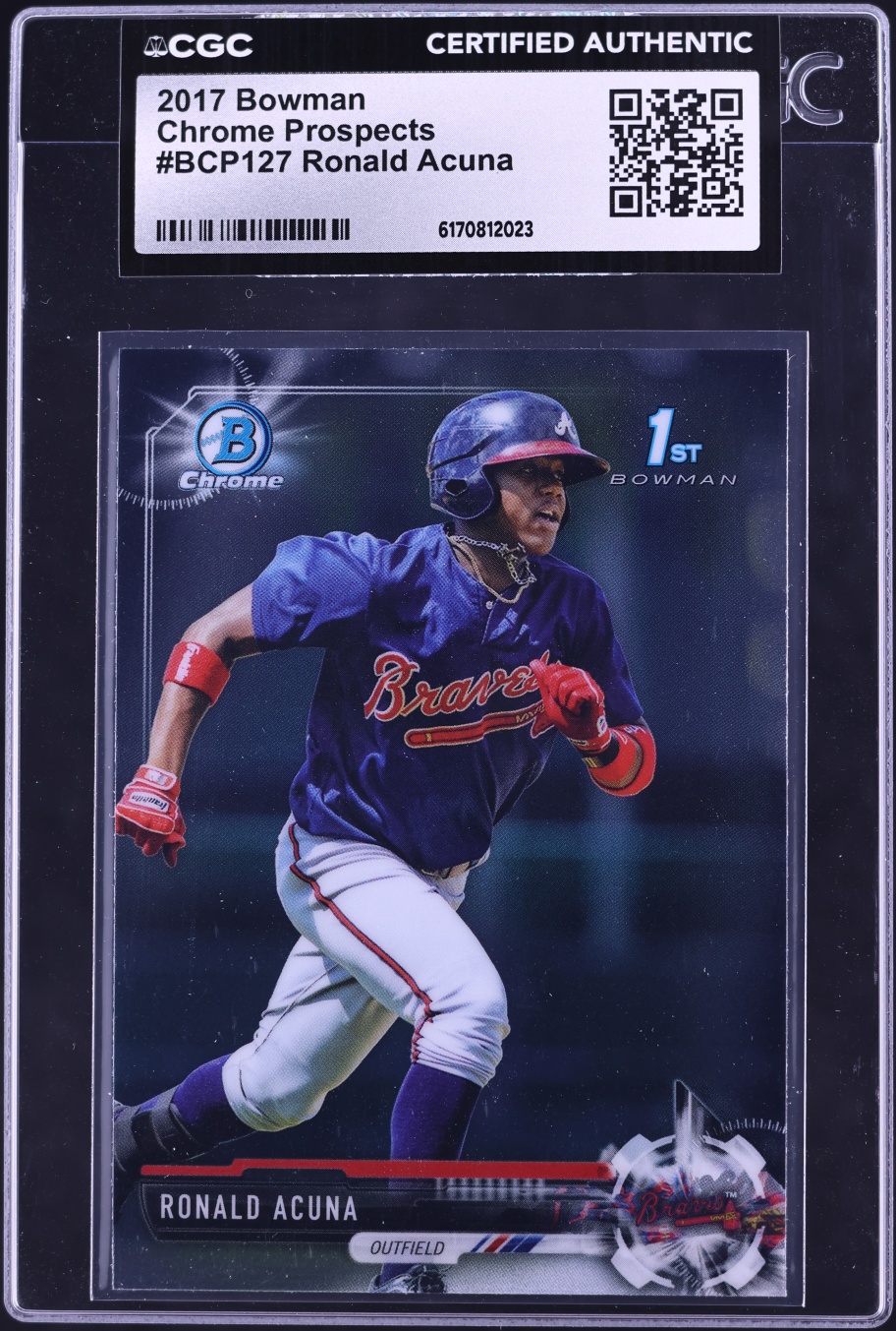 2017 Bowman Chrome Ronald Acuna PROSPECT #BCP127 CGC AUTH