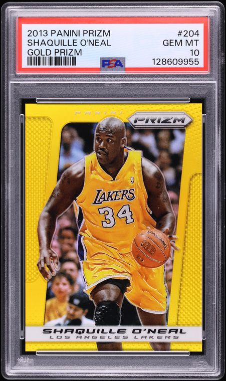 2013 Panini Prizm Gold Shaquille O'Neal /10 #204 PSA 10 GEM MINT