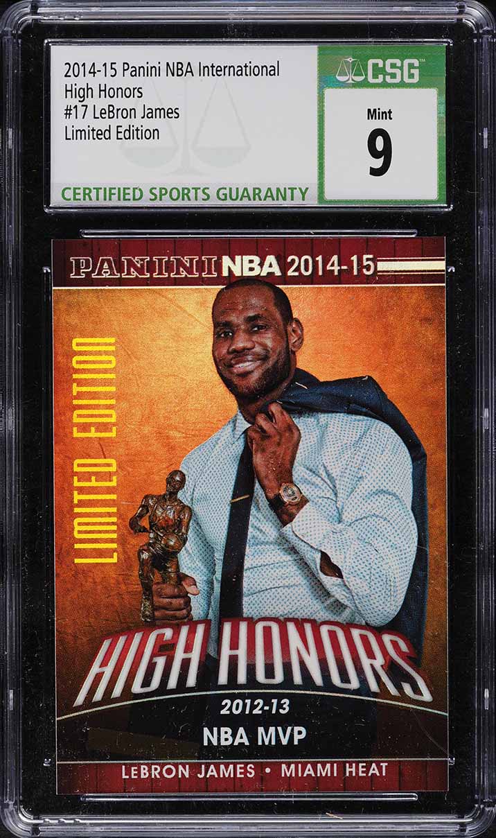 2014 Panini NBA International High Honors Limited Edition LeBron James #17 CSG 9