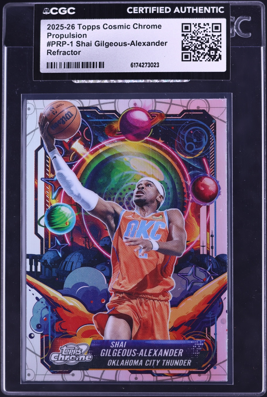 2025 Topps Chrome Cosmic Propulsion Refractor Shai Gilgeous-Alexander #PRP-1 CGC AUTH