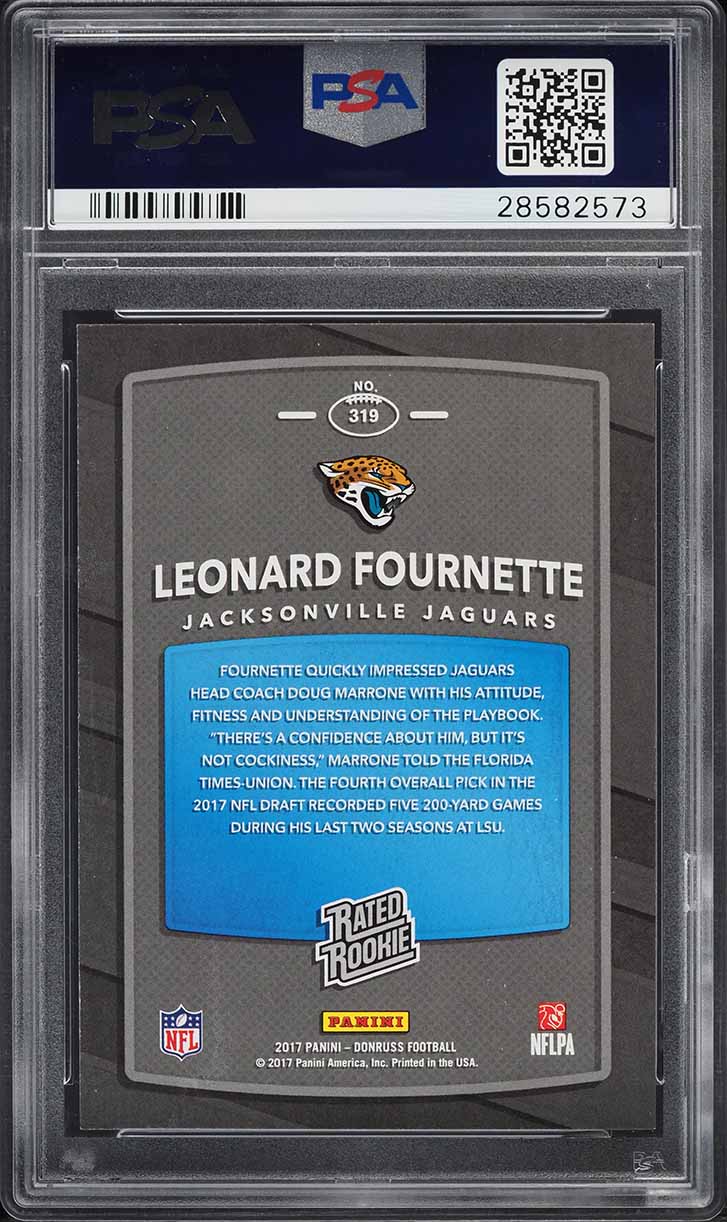 2017 Donruss Football Leonard Fournette ROOKIE #319 PSA 10 GEM MINT