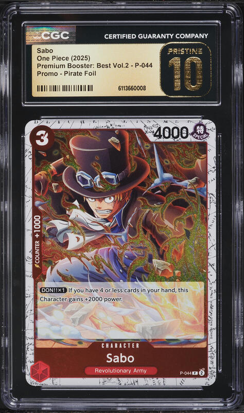 2024 One Piece Japanese 2nd Anniversary Set SR Sabo #OP04-083 CGC