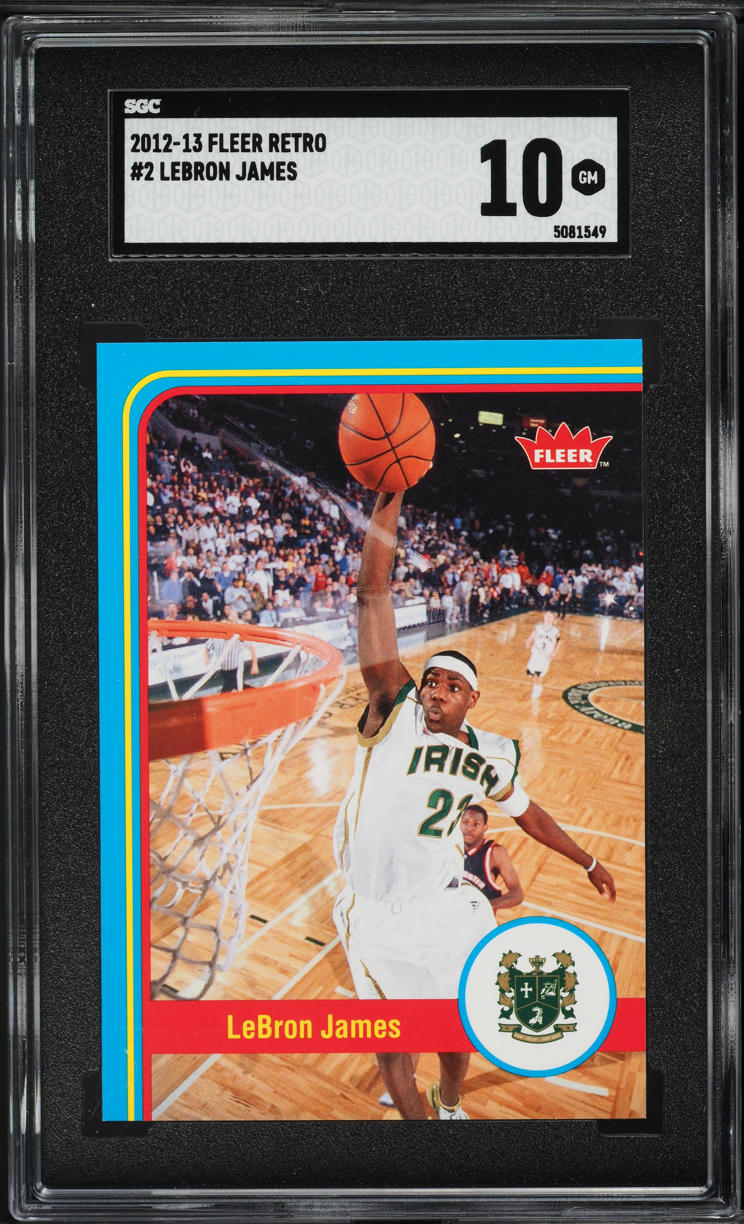 2012 Fleer Retro LeBron James #2 SGC 10 GEM MINT