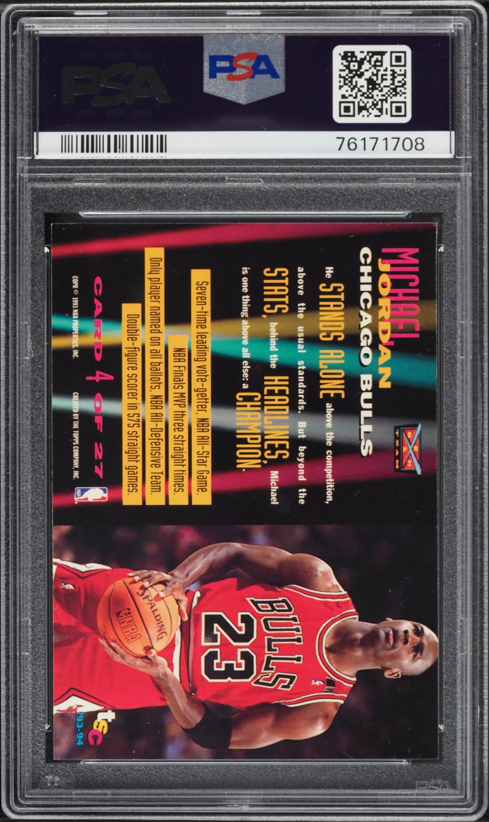 1993 Stadium Club Beam Team Michael Jordan #4 PSA 7 NRMT
