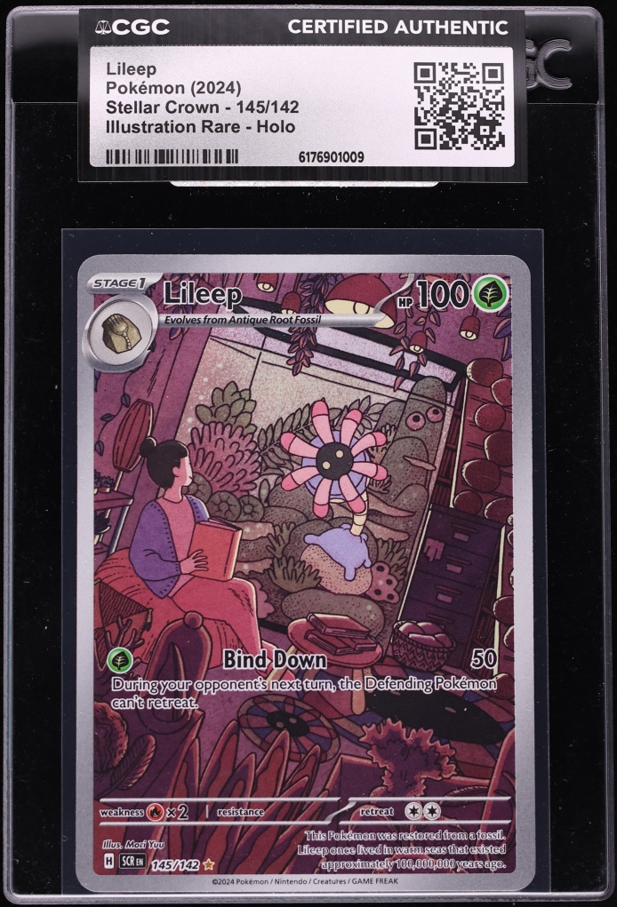 2024 Pokemon Scarlet & Violet Stellar Crown IR Lileep #145 CGC AUTH