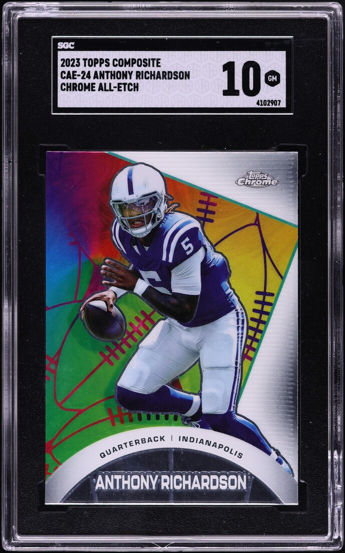 2023 Topps Composite Chrome All-Etch Anthony Richardson ROOKIE #CAE-24 SGC 10