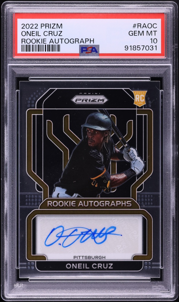2022 Panini Prizm Oneil Cruz ROOKIE AUTO #RA-OC PSA 10 GEM MINT