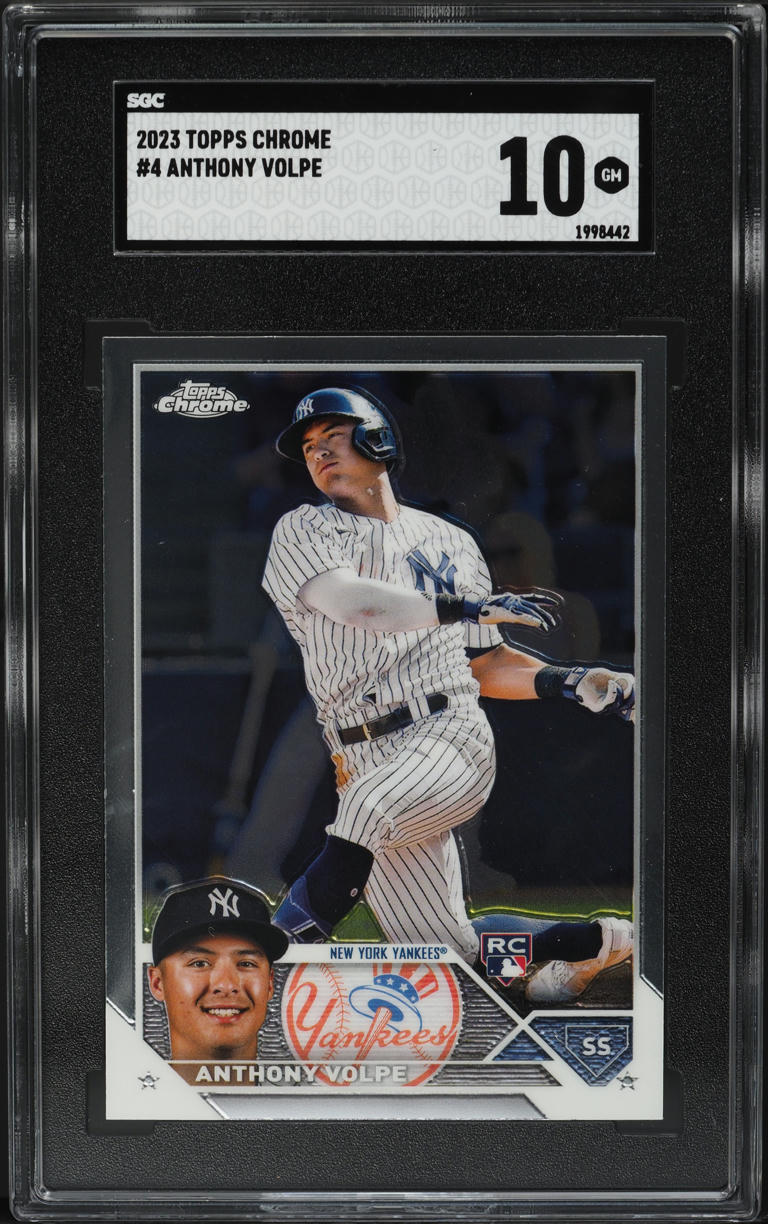 2023 Bowman Chrome Superfractor Anthony Volpe ROOKIE AUTO DNA 10 1