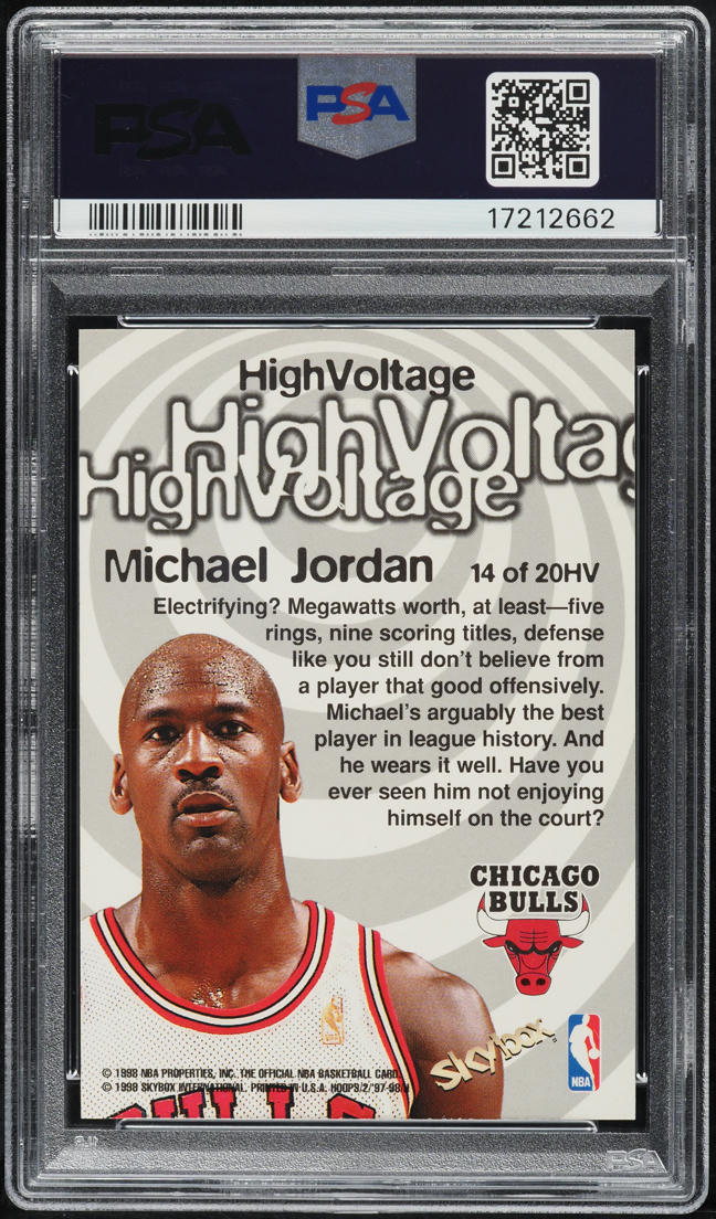 1997 Hoops High Voltage Michael Jordan #14 PSA 10 GEM MINT
