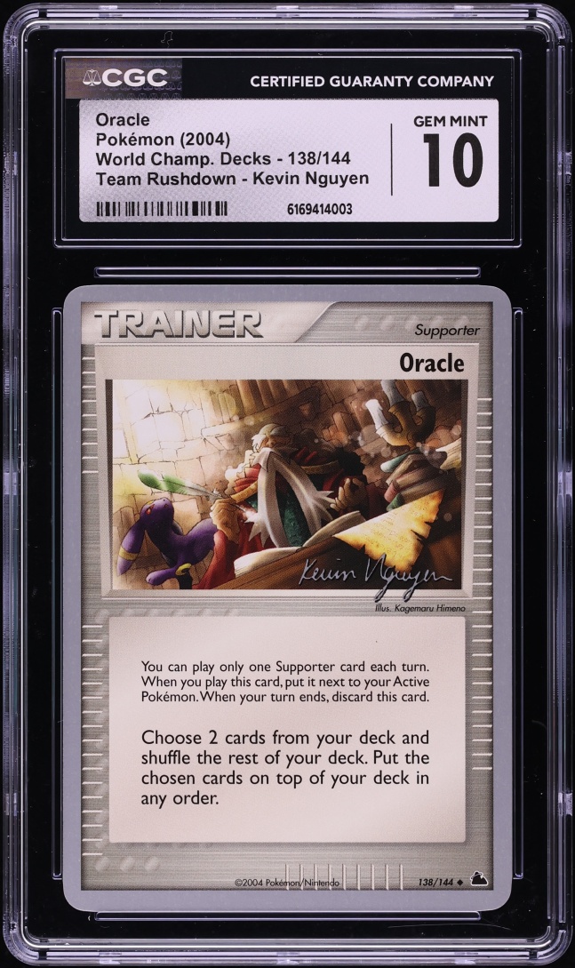 2004 Pokemon World Championship Decks Team Rushdown Kevin Nguyen Oracle #138 CGC 10 GEM MINT