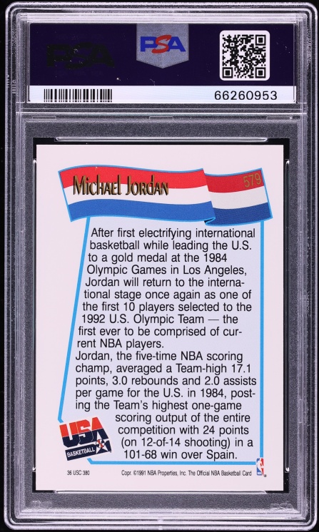 1991 Hoops USA Michael Jordan #579 PSA 10 GEM MINT