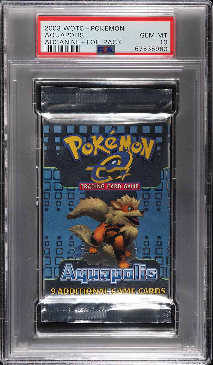 2003 Pokemon Aquapolis Foil Pack Arcanine Art PSA 10 GEM MINT
