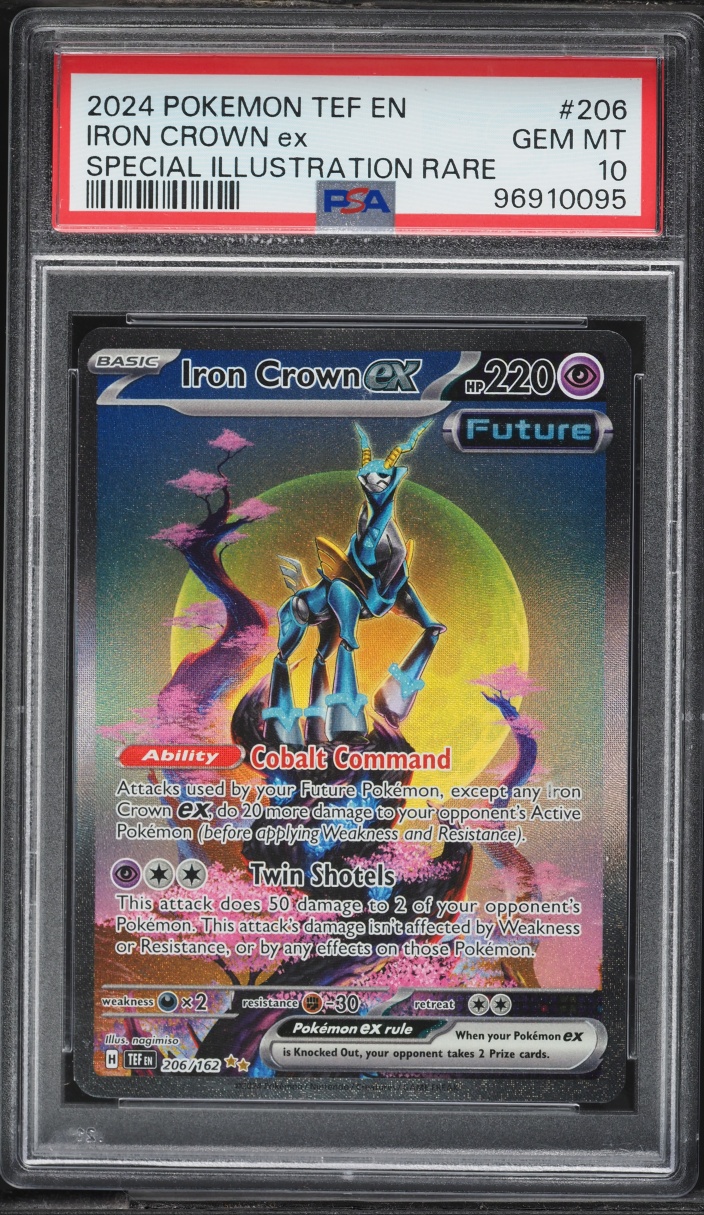 2024 Pokemon Scarlet & Violet Temporal Forces SIR Iron Crown EX #206 PSA 10 GEM MINT
