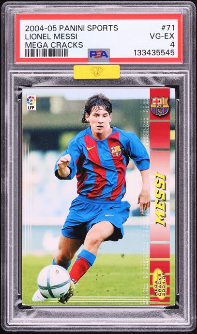 2004 Panini Sports Mega Cracks La Liga Lionel Messi ROOKIE #71 PSA