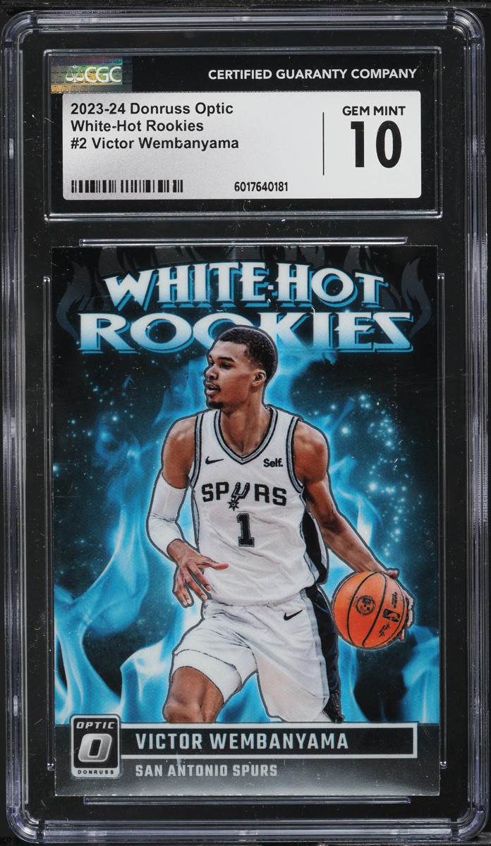2023 Donruss Optic White-Hot Victor Wembanyama ROOKIE #2 CGC 10 GEM MINT