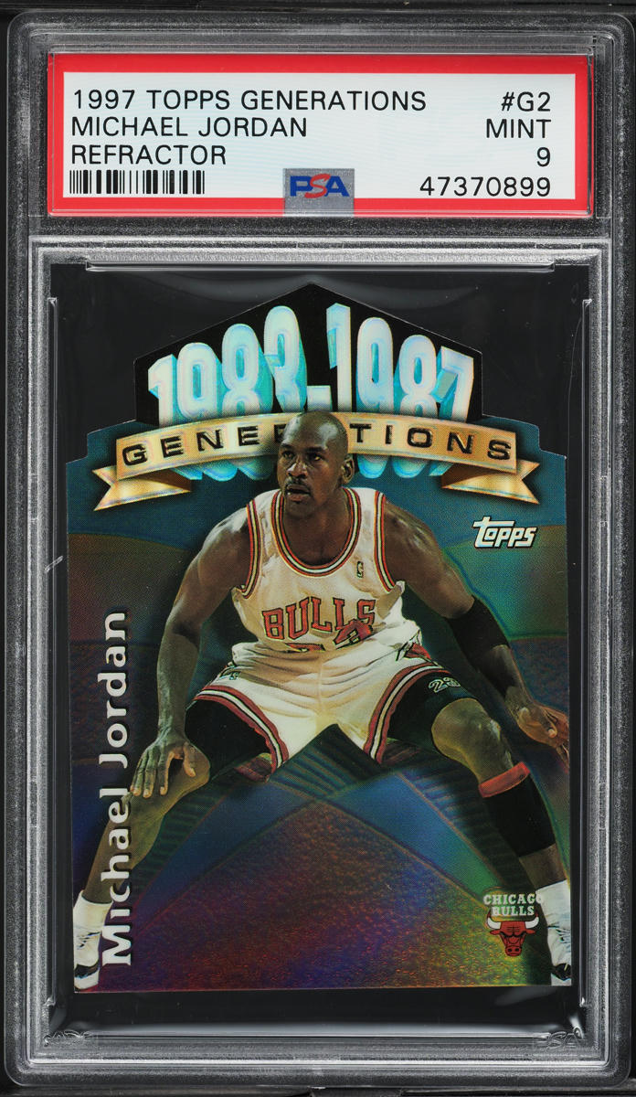 1997 Topps Generations Refractor Die-Cut Michael Jordan #G2 PSA 9 MINT - Main Image
