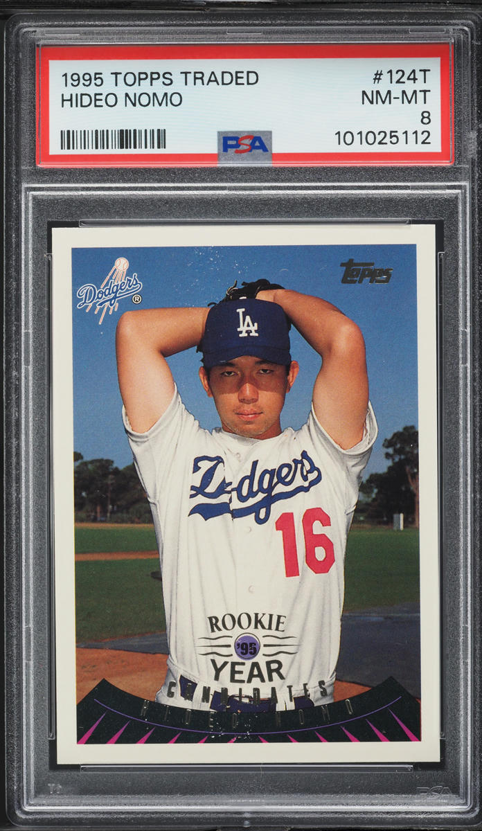 1995 Topps Traded Hideo Nomo ROOKIE #124T PSA 8 NM-MT