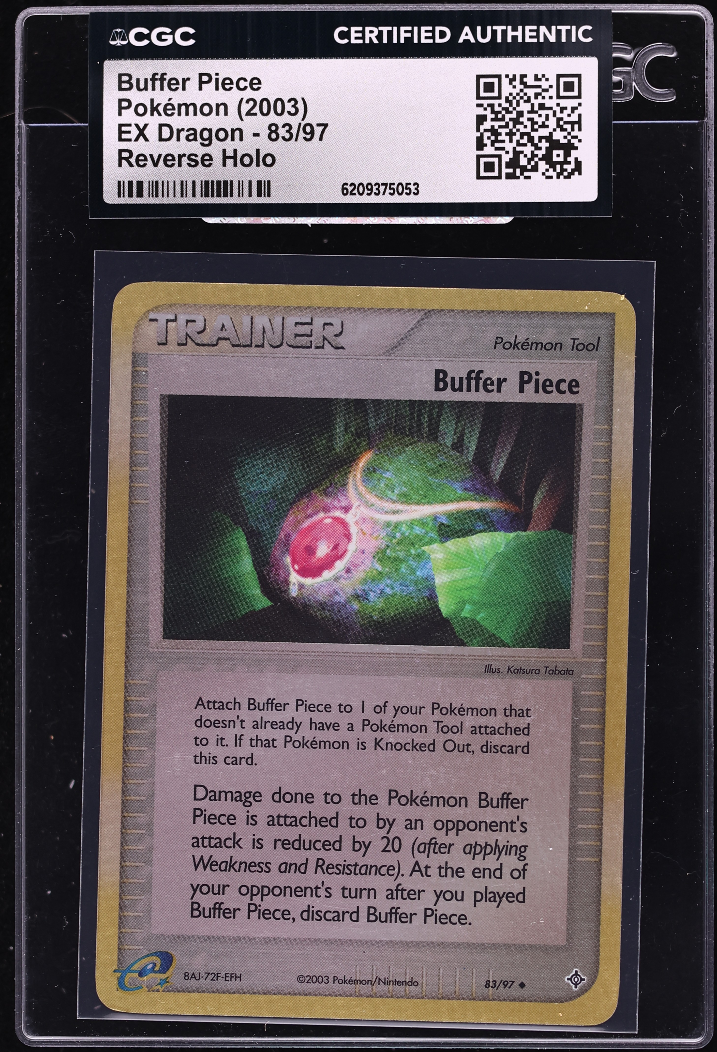 2003 Pokemon EX Dragon Reverse Holo Buffer Piece #83 CGC AUTH