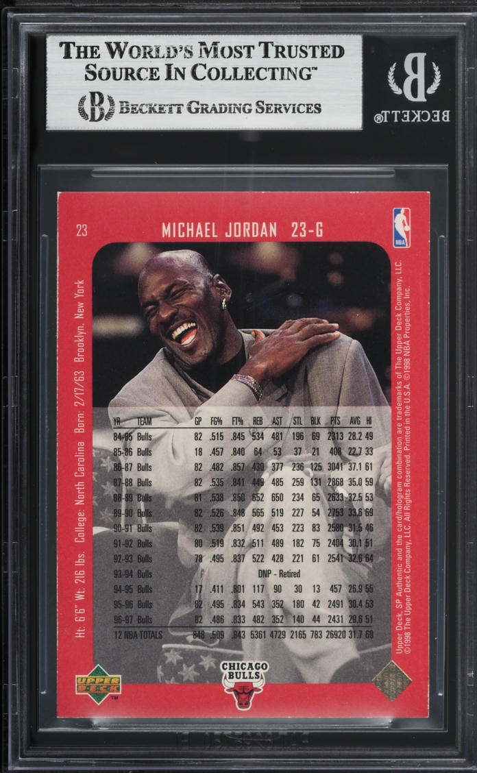 1997 SP Authentic Michael Jordan #23 BGS 8 NM-MT