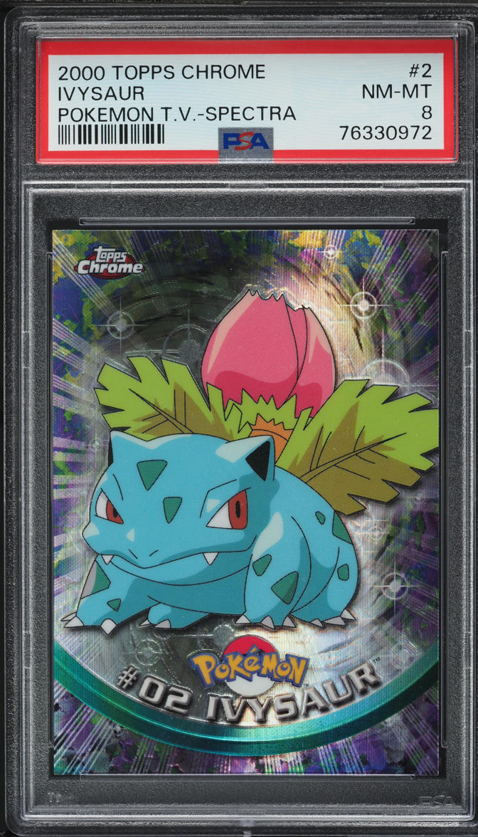 2000 Topps Chrome Pokemon Series 1 Spectra Ivysaur #2 PSA 8 NM-MT
