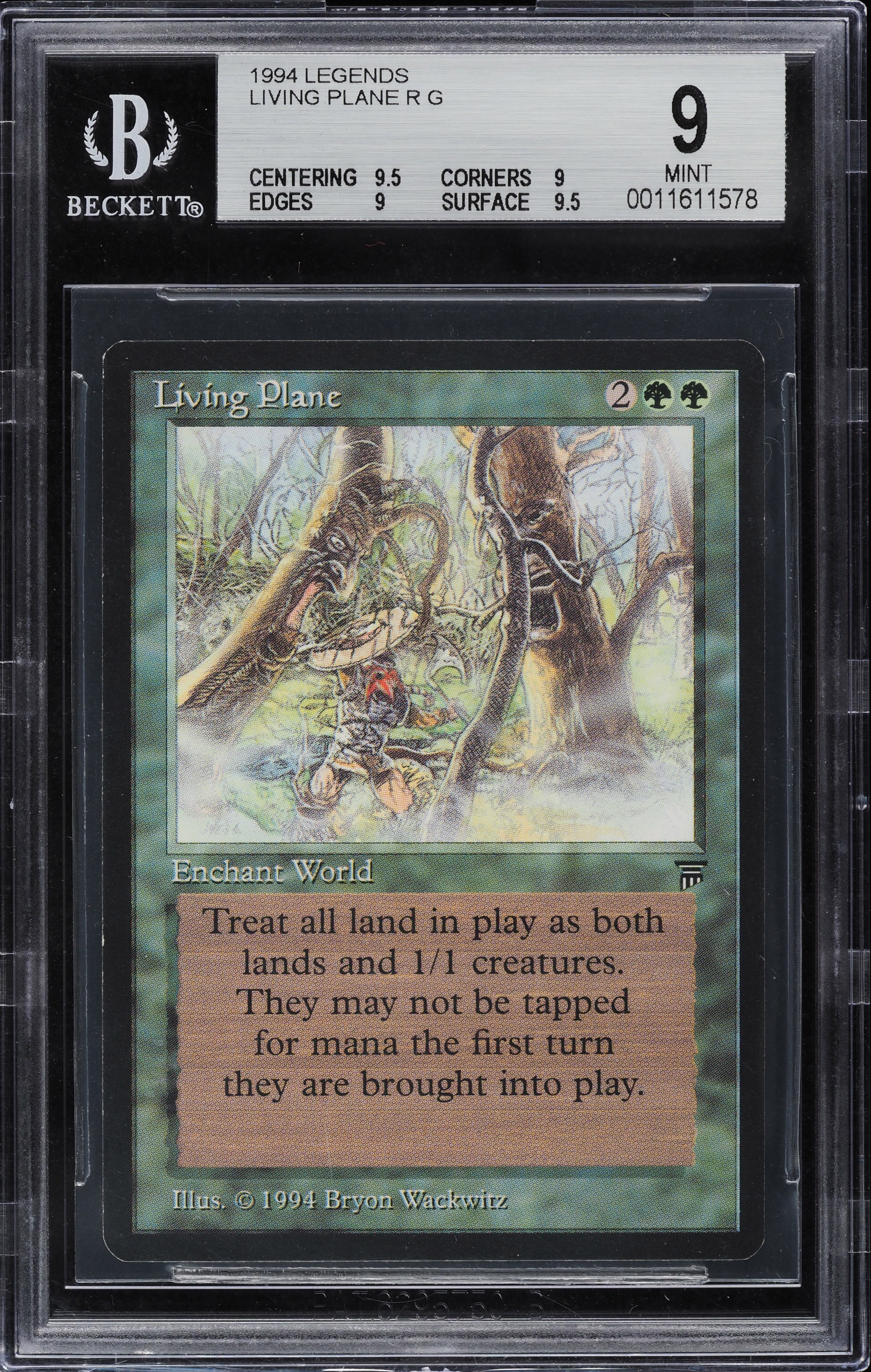 1994 Magic The Gathering MTG Legends Living Plane BGS 9 MINT