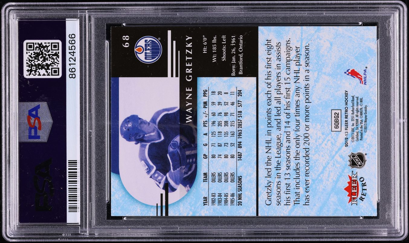 2012 Fleer Retro Hockey Wayne Gretzky #68 PSA 10 GEM MINT