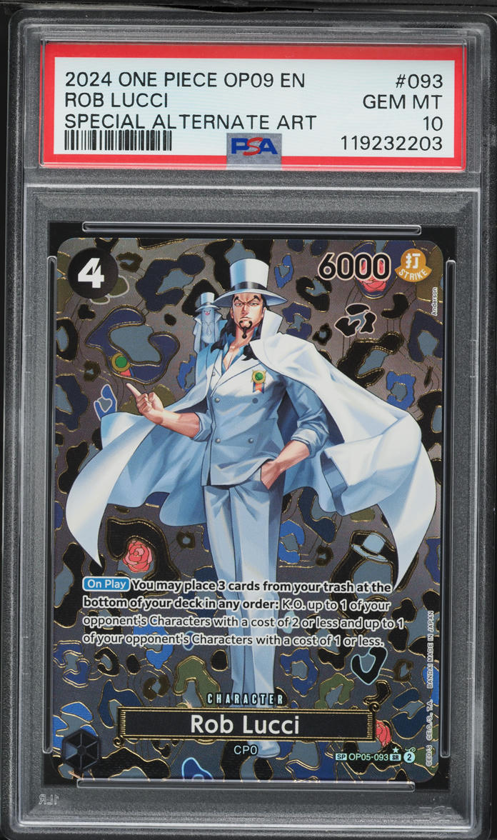 2024 One Piece Emperors In The New World Special Alt Art Rob Lucci #OP05 PSA 10 GEM MINT