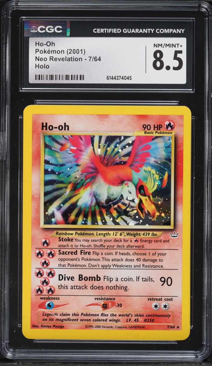 2001 Pokemon Neo Revelation Holo Ho-Oh #7 CGC 8.5 NM-MT+
