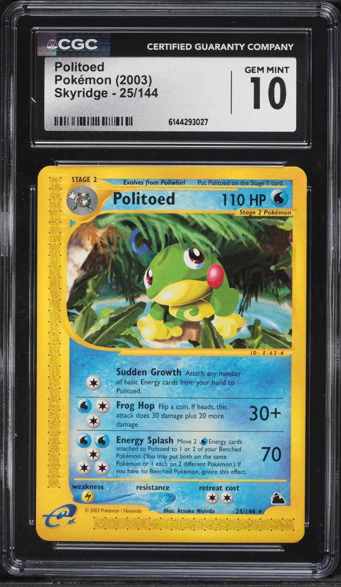 2003 Pokemon Skyridge Politoed #25 CGC 10 GEM MINT