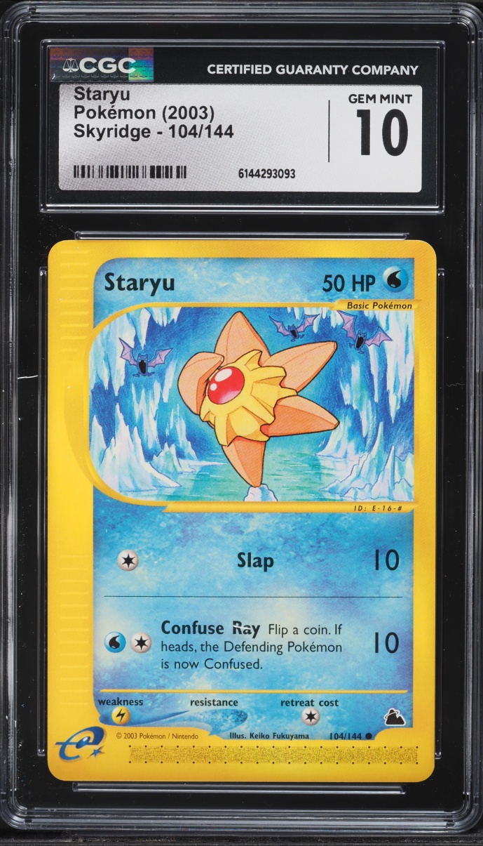 2003 Pokemon Skyridge Staryu #104 CGC 10 GEM MINT