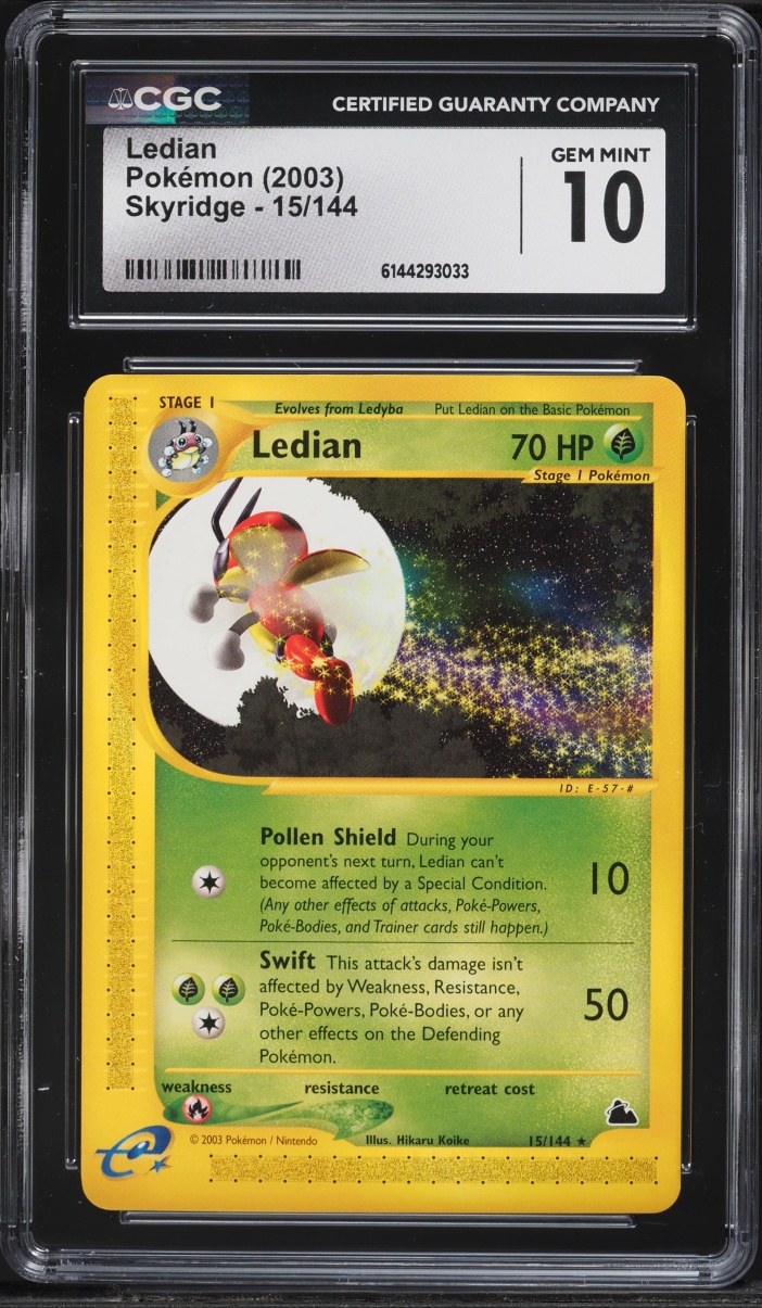 2003 Pokemon Skyridge Ledian #15 CGC 10 GEM MINT
