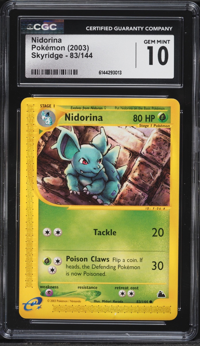 2003 Pokemon Skyridge Nidorina #83 CGC 10 GEM MINT