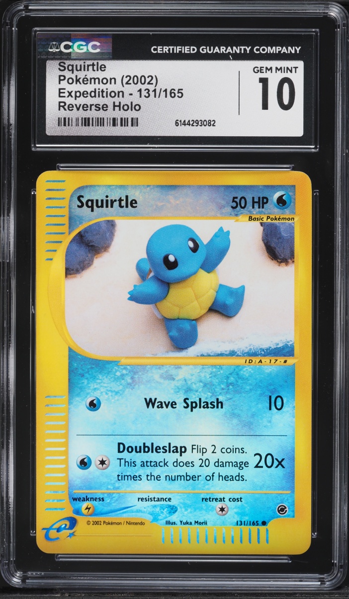 2002 Pokemon Expedition Reverse Holo Squirtle #131 CGC 10 GEM MINT