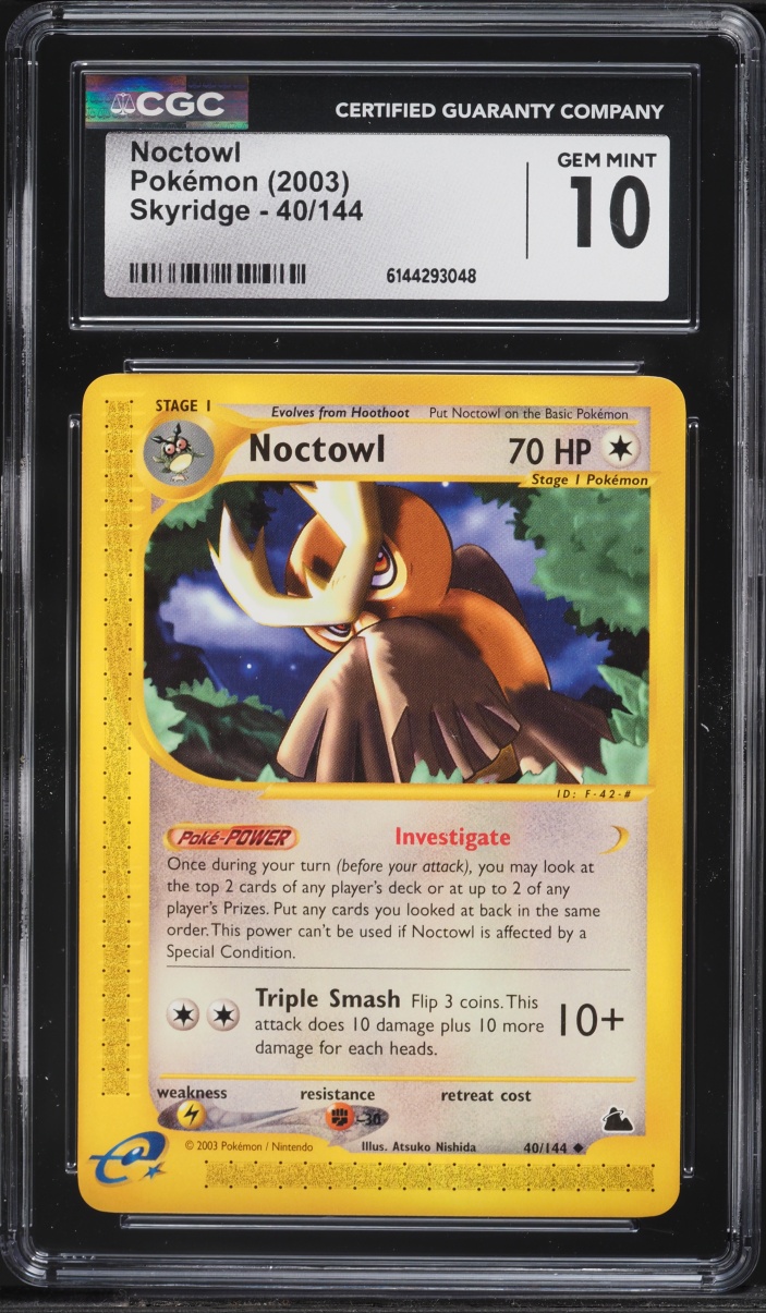 2003 Pokemon Skyridge Noctowl #40 CGC 10 GEM MINT
