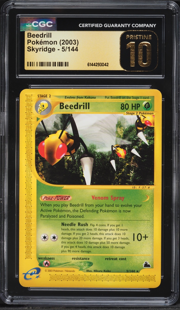 2003 Pokemon Skyridge Beedrill #5 CGC 10 PRISTINE