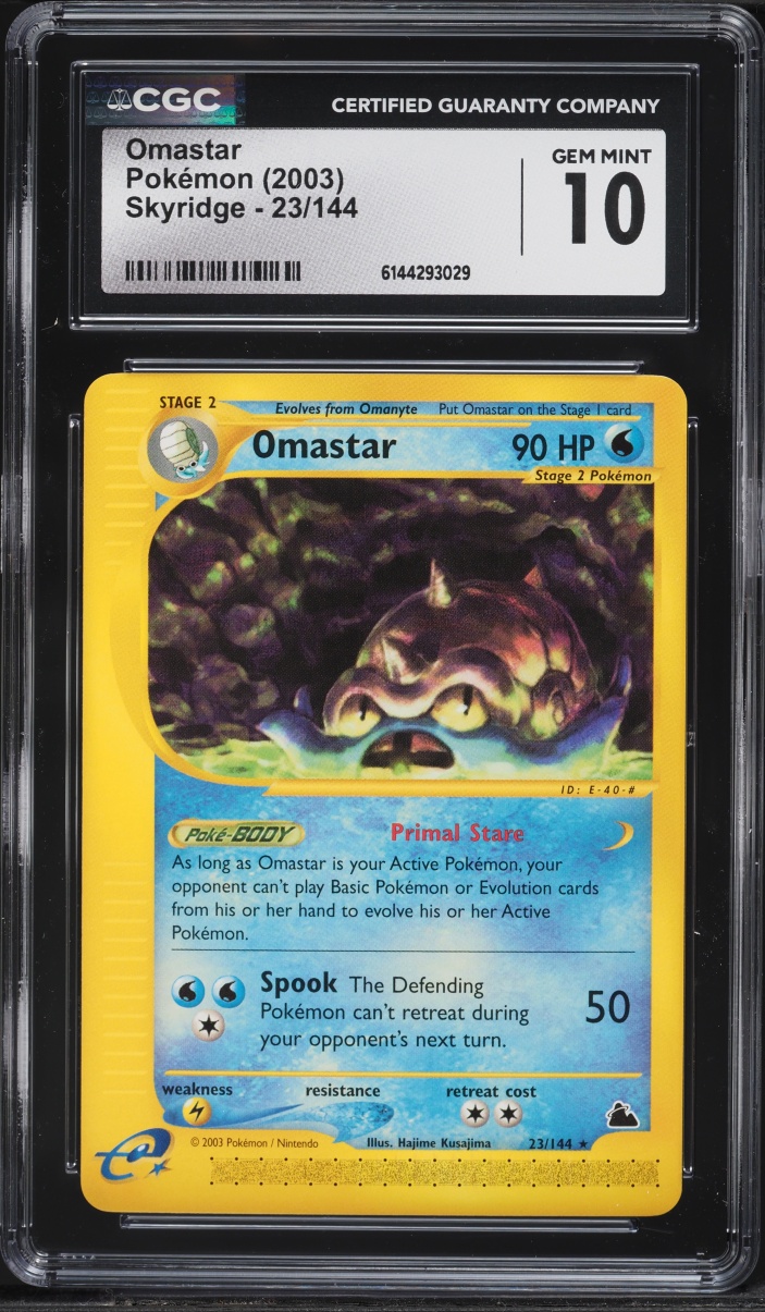 2003 Pokemon Skyridge Omastar #23 CGC 10 GEM MINT