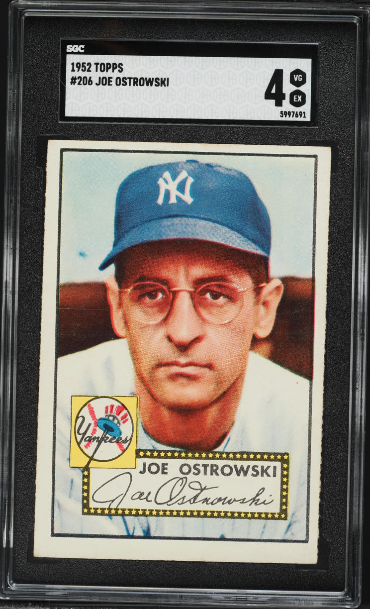 1952 Topps Joe Ostrowski #206 SGC 4 VGEX