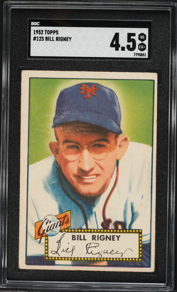 1952 Topps Bill Rigney #125 SGC 4.5 VGEX+