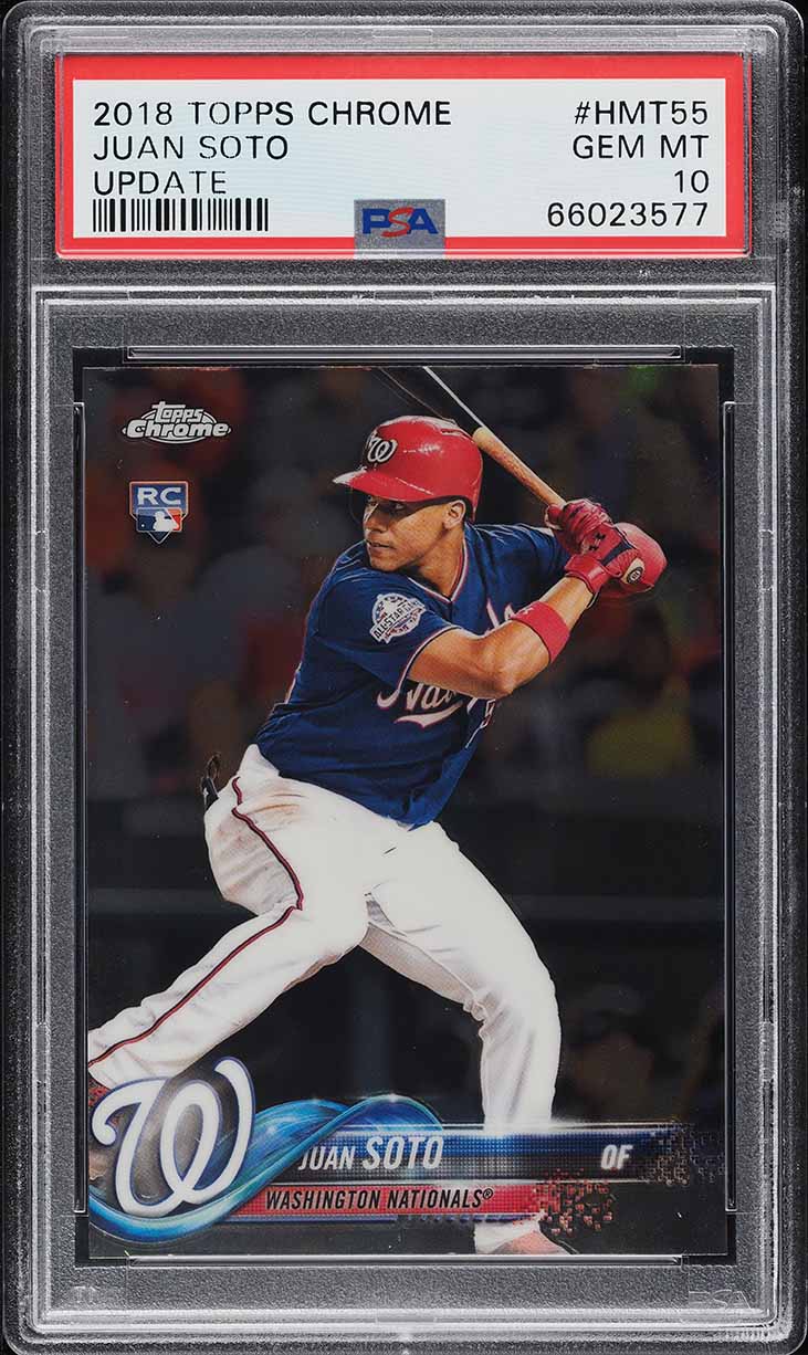 2018 Topps Chrome Update Juan Soto ROOKIE #HMT55 PSA 10 GEM MINT