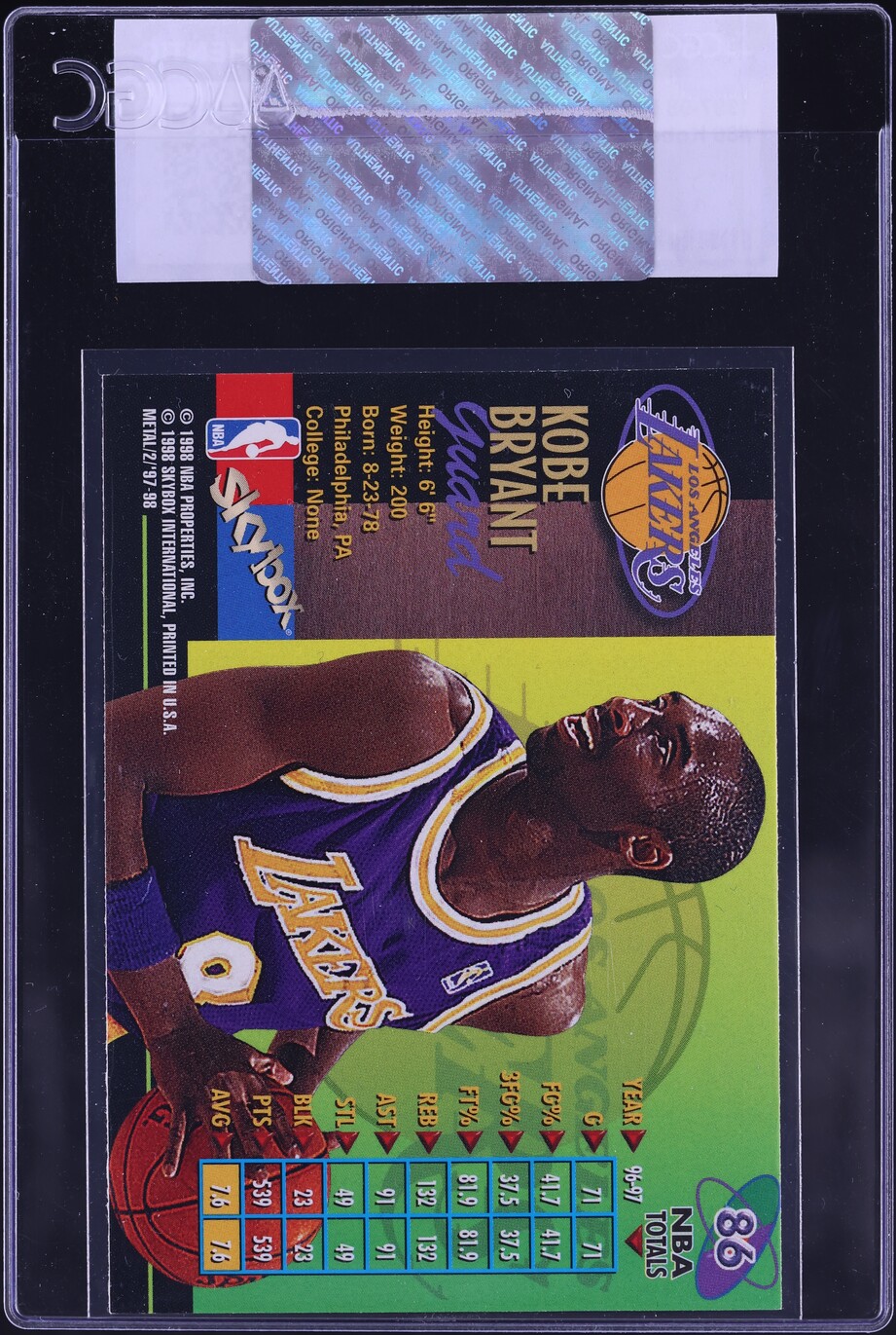 1997 Metal Universe Championship Kobe Bryant #86 CGC AUTH