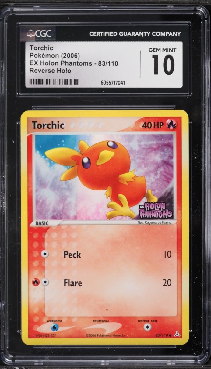 2006 Pokemon EX Holon Phantoms Reverse Holo Torchic #83 CGC 10 GEM MINT