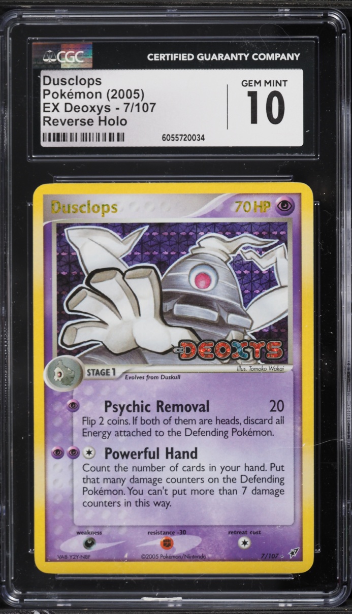 2005 Pokemon EX Deoxys Reverse Holo Dusclops #7 CGC 10 GEM MINT