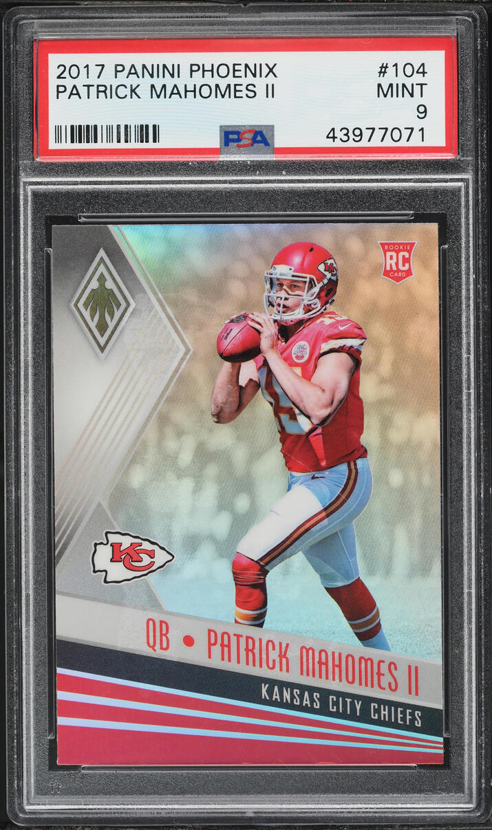 2017 Panini Phoenix Patrick Mahomes II ROOKIE #104 PSA 9 MINT
